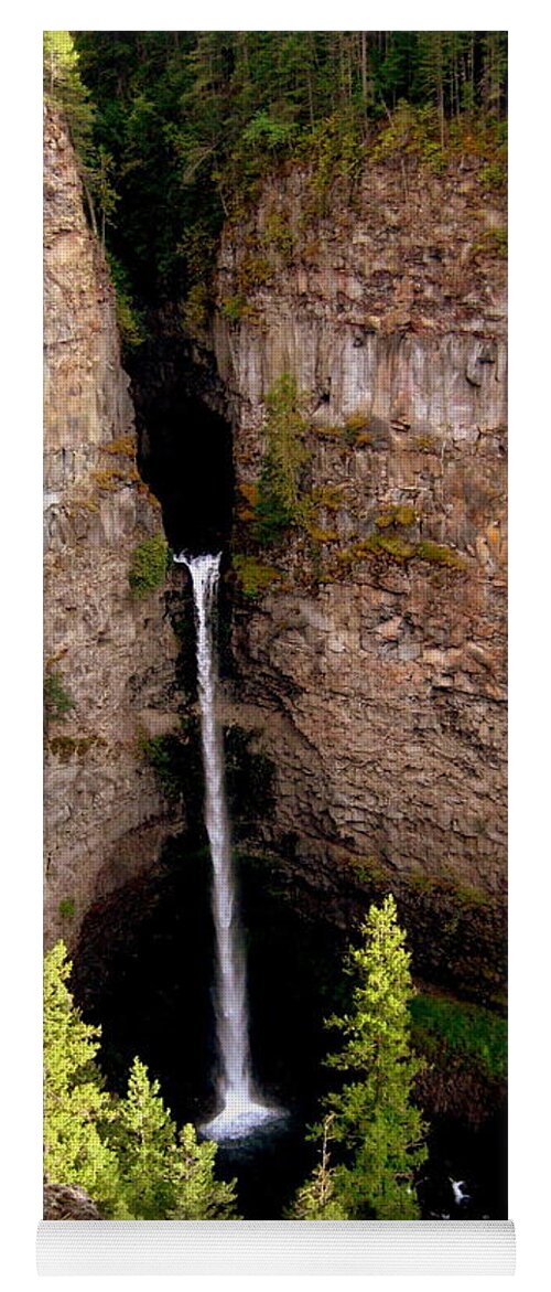 Waterfall Yoga Mat featuring the photograph Spahats Creek Falls by Kathy Bassett