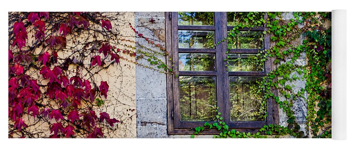 Window Yoga Mat featuring the photograph Spanish Window by Don Schwartz