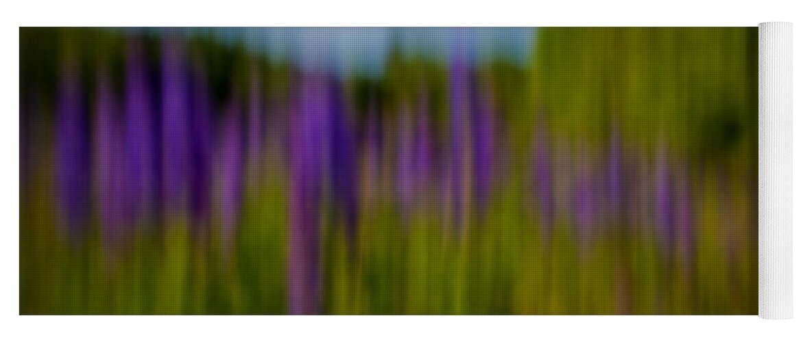 Lupines Yoga Mat featuring the photograph Summer Colors In Maine by Greg DeBeck