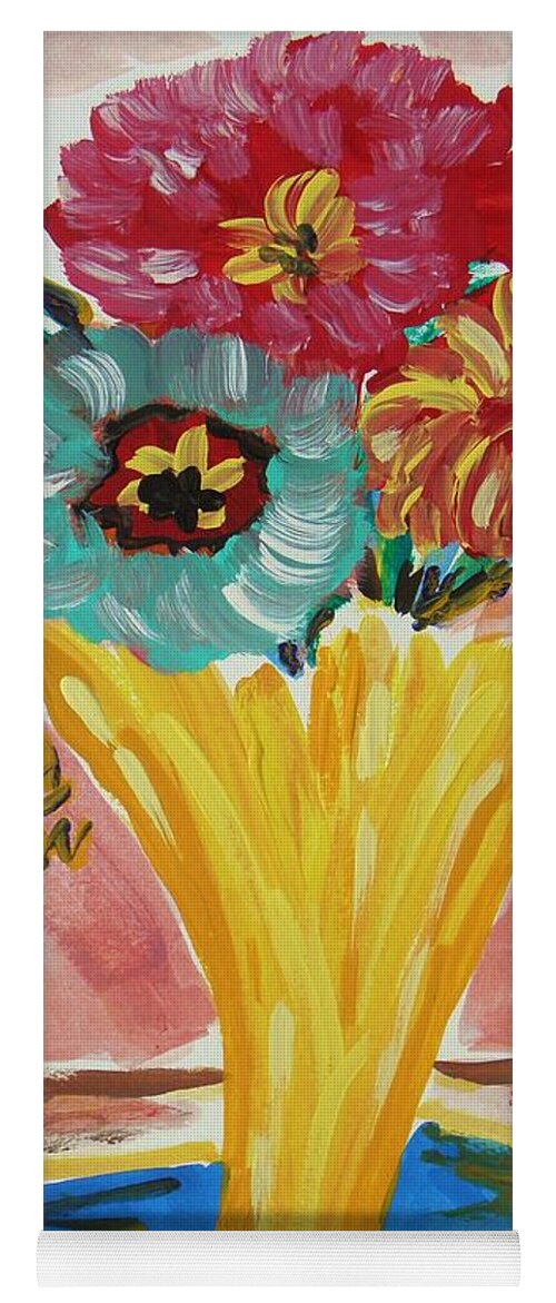 Flowers Yoga Mat featuring the painting Summer Season 2012 Blooms by Mary Carol Williams