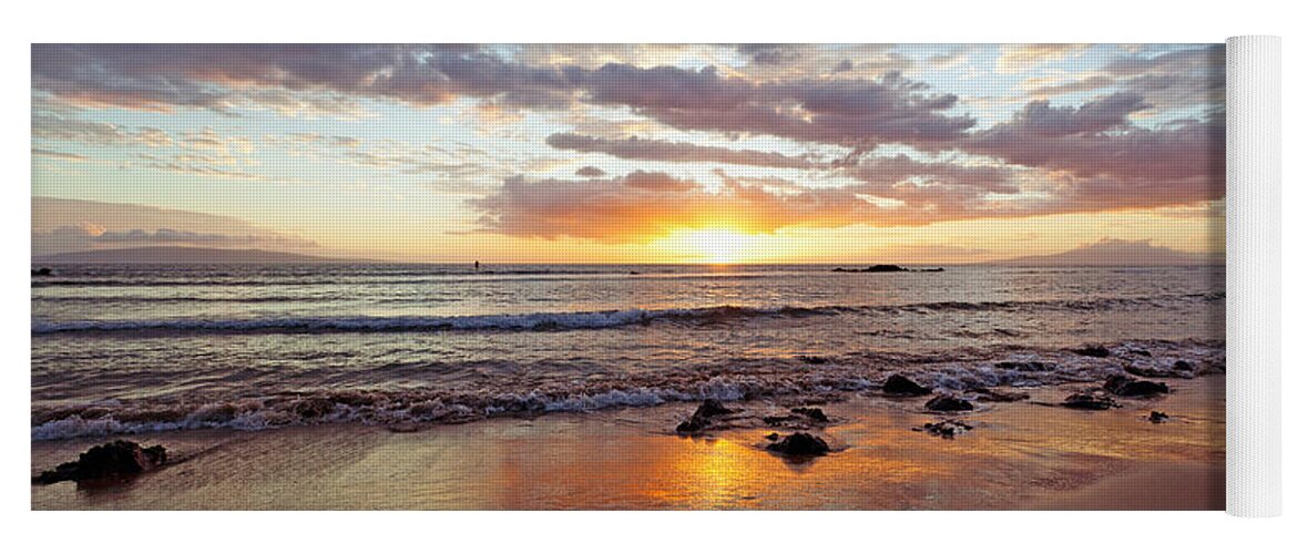 Beaches Yoga Mat featuring the photograph Sunset at Cove Park by David Olsen