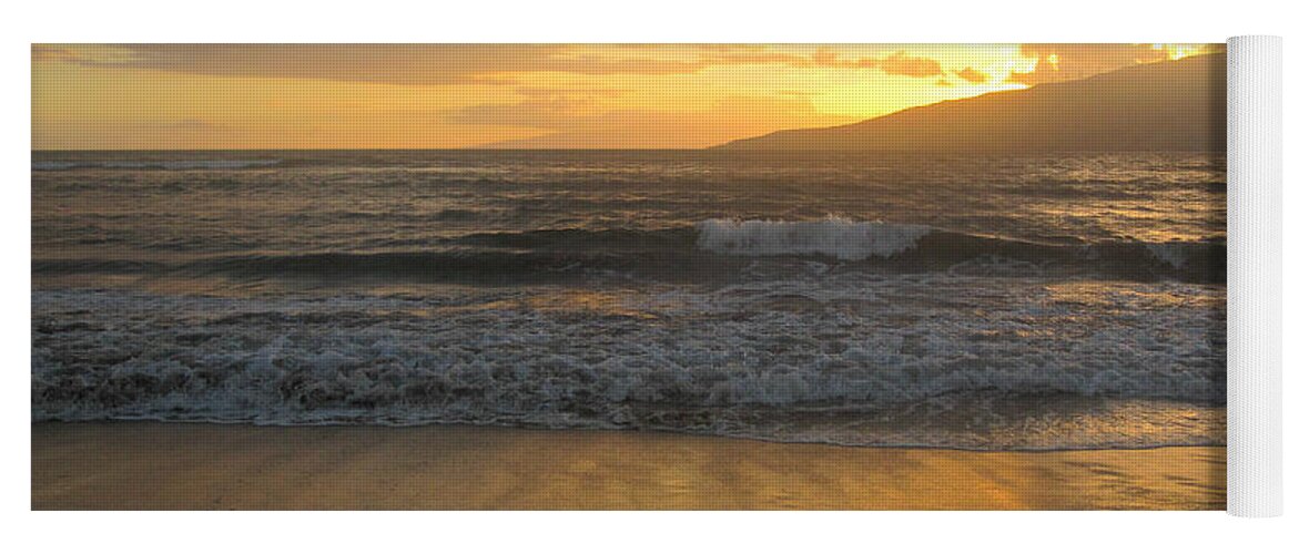 Summer Yoga Mat featuring the photograph Sunset on Maui by Marilyn Wilson