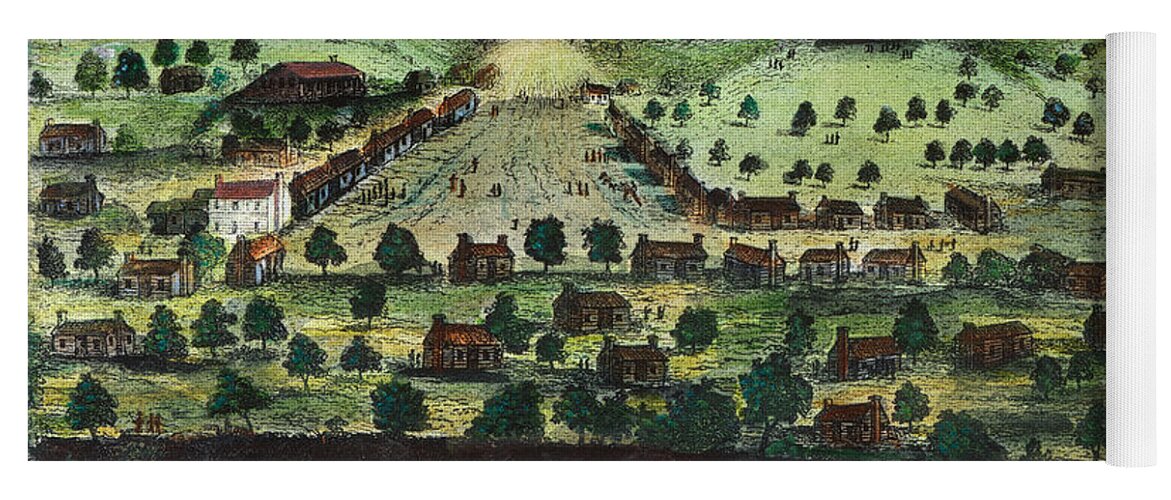 1840 Yoga Mat featuring the photograph Texas: City Of Austin 1840 by Granger