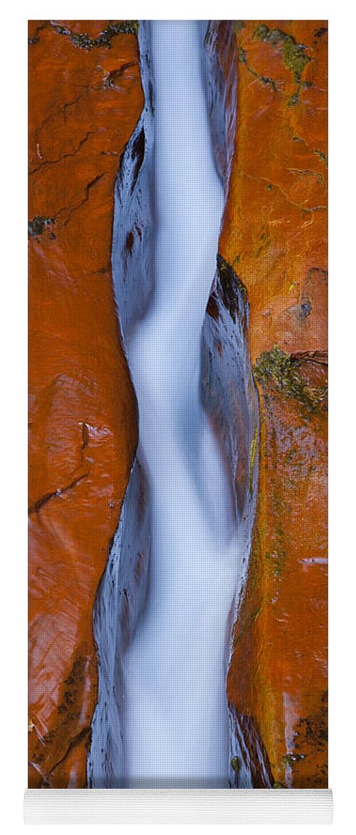 Water Photography Yoga Mat featuring the photograph The Crack by Keith Kapple