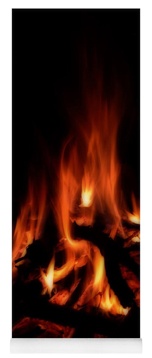 Campfire Yoga Mat featuring the photograph The Fire by Donna Greene