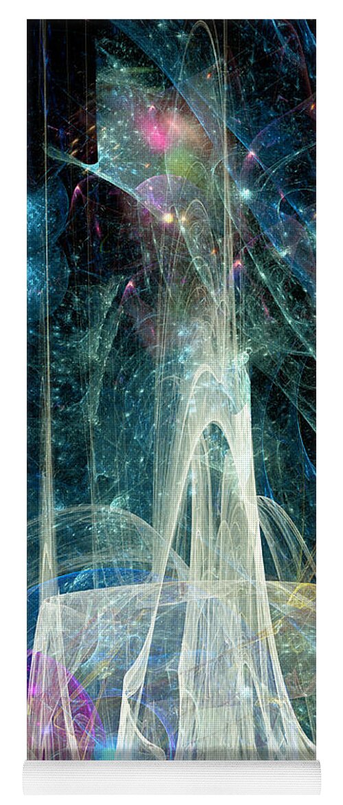 Abstract Yoga Mat featuring the digital art The Ice Castle 1 by Russell Kightley
