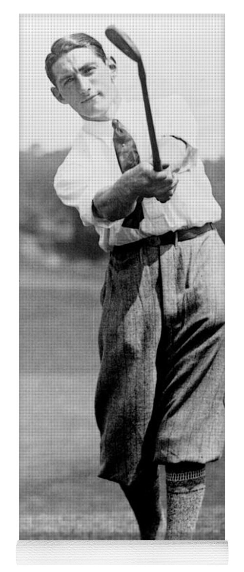 tom Armour Yoga Mat featuring the photograph Tom Armour wins US golf title - c 1927 by International Images