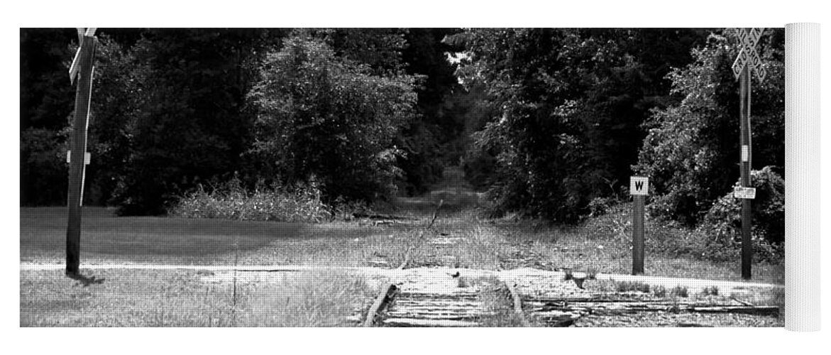 Railroad Yoga Mat featuring the photograph Abandoned Rails by John Black
