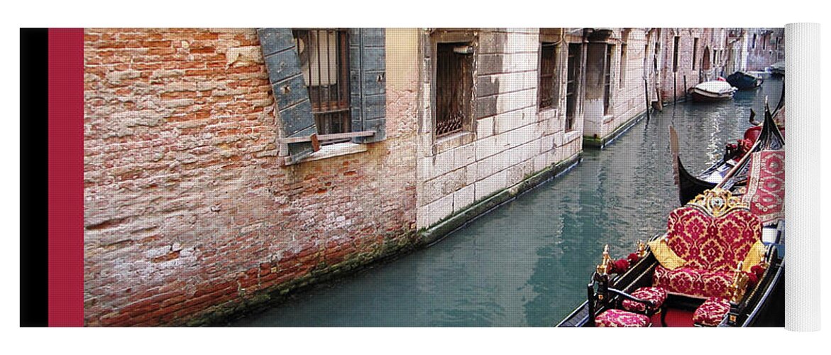 Venice Yoga Mat featuring the photograph Venitian Gondola  Venice Canal Italy by John Shiron