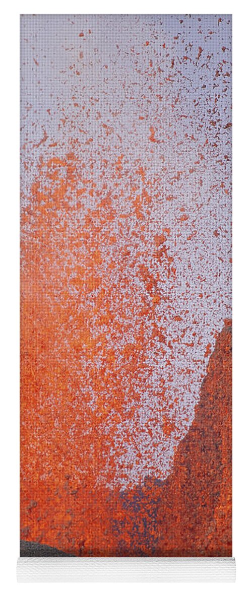 00140929 Yoga Mat featuring the photograph Volcanic Eruption, Spatter Cone by Tui De Roy