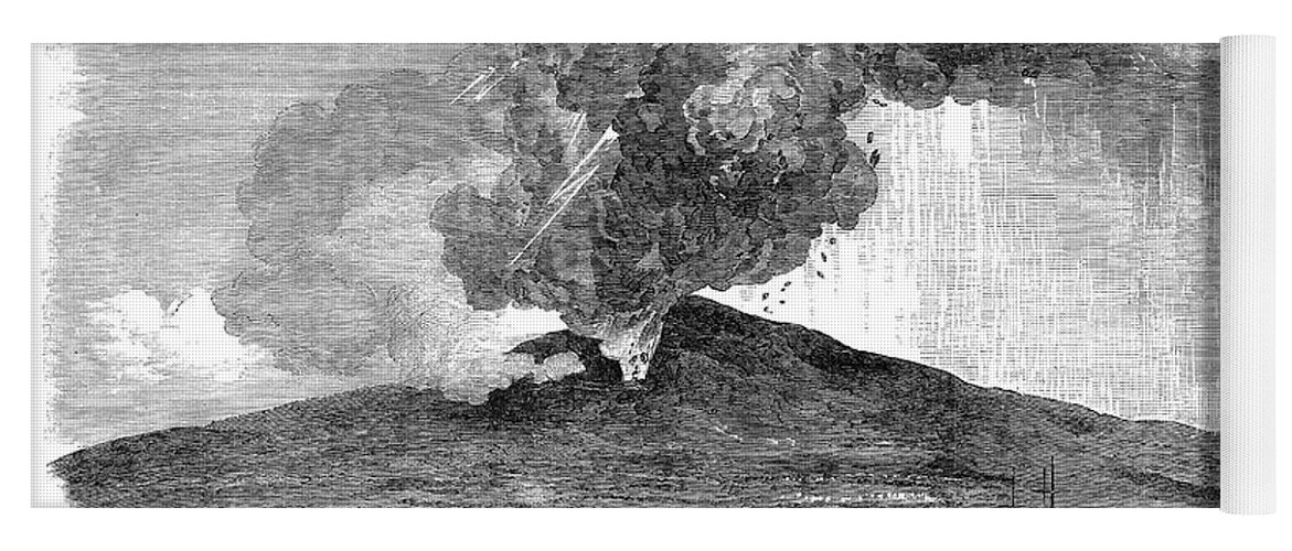 1852 Yoga Mat featuring the photograph Volcano: Etna, 1852 by Granger