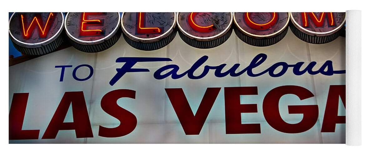 Las Vegas Yoga Mat featuring the photograph Welcome to Fabulous Las Vegas 2 by Doug Sturgess