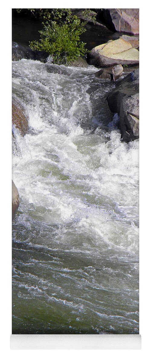 White Water Yoga Mat featuring the photograph White Water Cascade by Frank Wilson