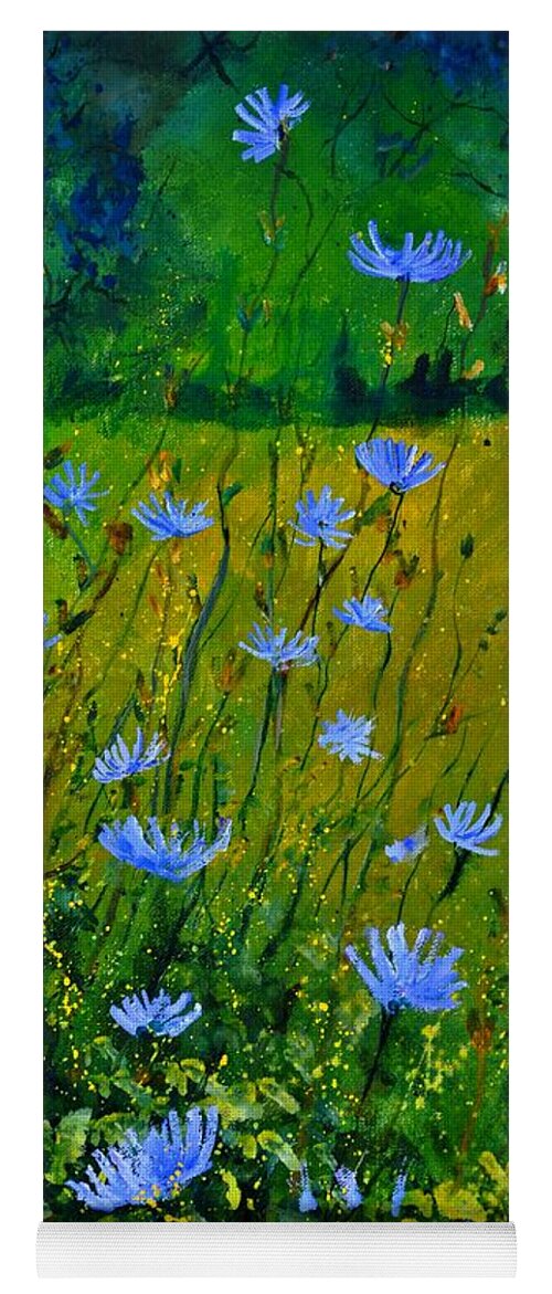 Floral Yoga Mat featuring the painting Wild Flowers 911 by Pol Ledent
