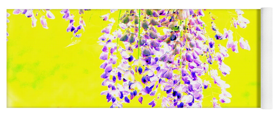 Wisteria Yoga Mat featuring the photograph Wisteria Abstract by Deborah Crew-Johnson