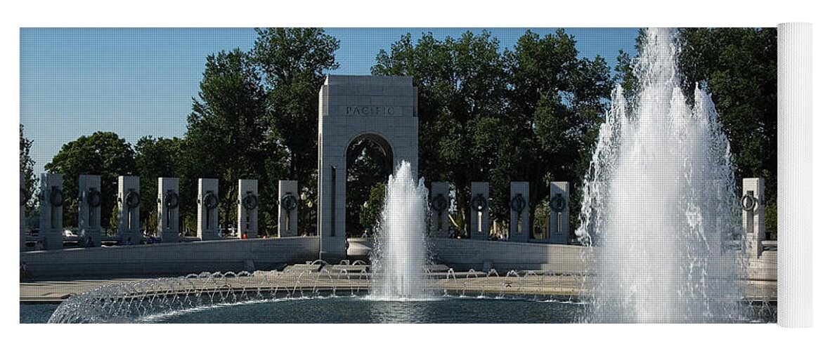 Scenic Yoga Mat featuring the photograph World War II Memorial--Pacific Pavilion DS035 by Gerry Gantt