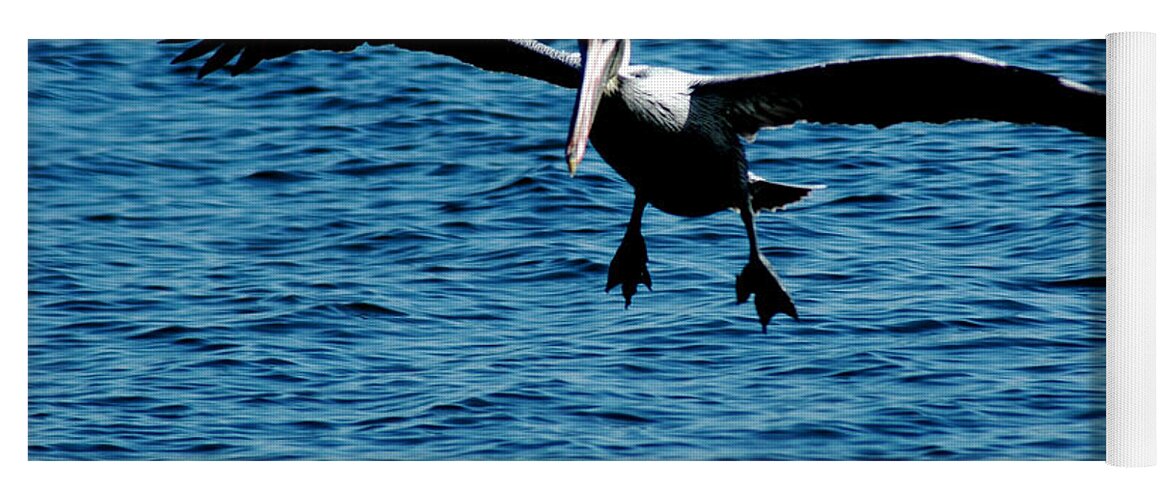 Brown Pelican Yoga Mat featuring the photograph You Are Clear For Landing by David Weeks