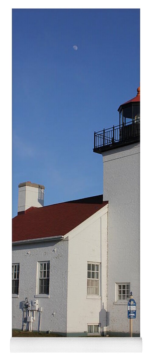 Lighthouse Yoga Mat featuring the photograph Sand Point Lighthouse Escanaba by Charles and Melisa Morrison