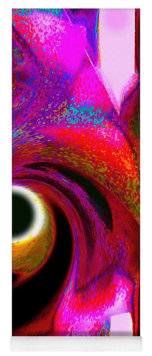 Stripe And Spiral Yoga Mat featuring the digital art Stripe and spiral by Priscilla Batzell Expressionist Art Studio Gallery