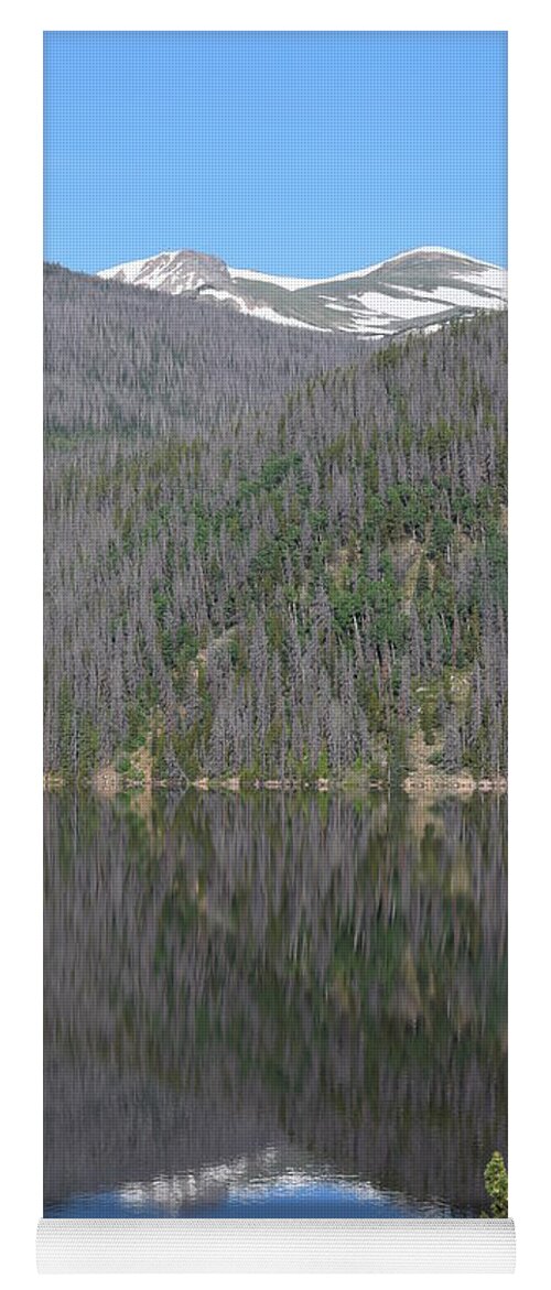 Mountains Yoga Mat featuring the photograph Chambers Lake Reflection Hwy 14 CO by Margarethe Binkley