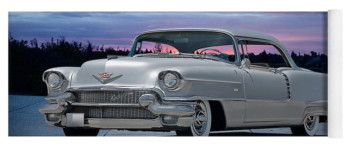 Automobile Yoga Mat featuring the photograph 1955 Cadillac Coupe DeVille by Dave Koontz