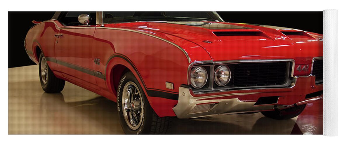 1969 Oldsmobile 442 W 30 Yoga Mat featuring the photograph 1969 Oldsmobile 442 W 30 #2 by Flees Photos
