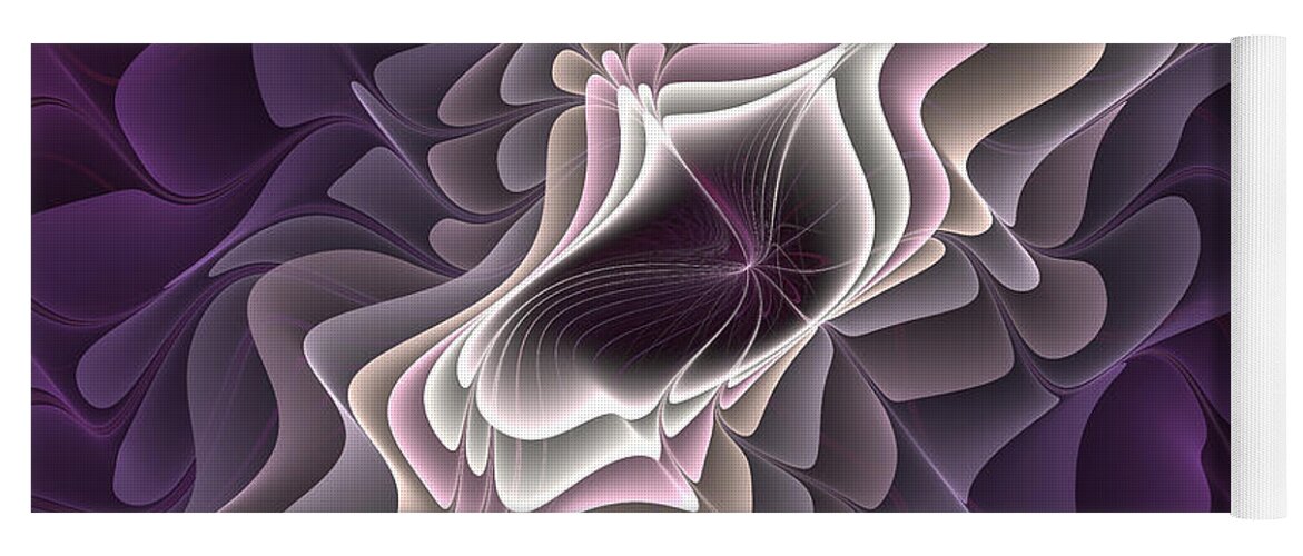 Abstract Yoga Mat featuring the digital art Abstract Fractal Art #2 by Gabiw Art