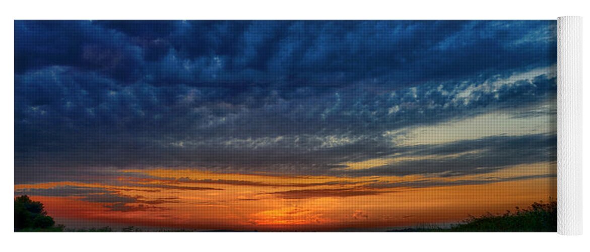 Sunset Yoga Mat featuring the photograph After sunset #1 by Lilia S