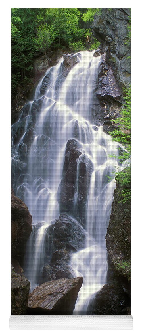 Waterfall Yoga Mat featuring the photograph Angel Falls Maine #1 by John Burk