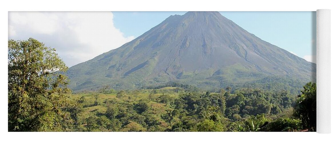 Volcano Yoga Mat featuring the photograph Arenal Volcano #1 by Charlene Reinauer