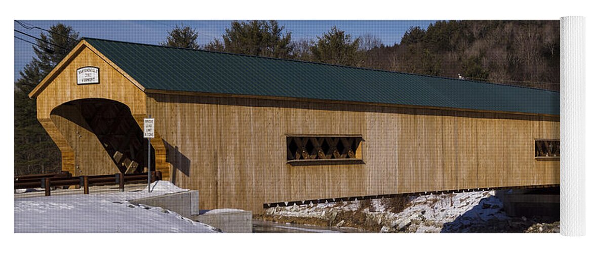 Bartonsville Covered Bridge Yoga Mat featuring the photograph Bartonsville Covered Bridge #1 by Scenic Vermont Photography