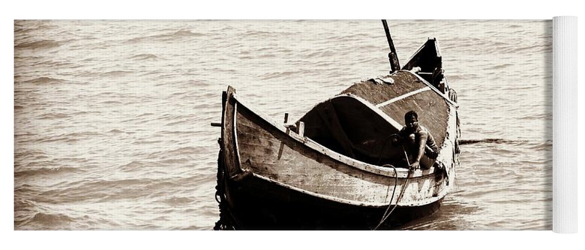 Saintmartin Yoga Mat featuring the photograph Bengali fisherman #1 by Shahriar Shihab