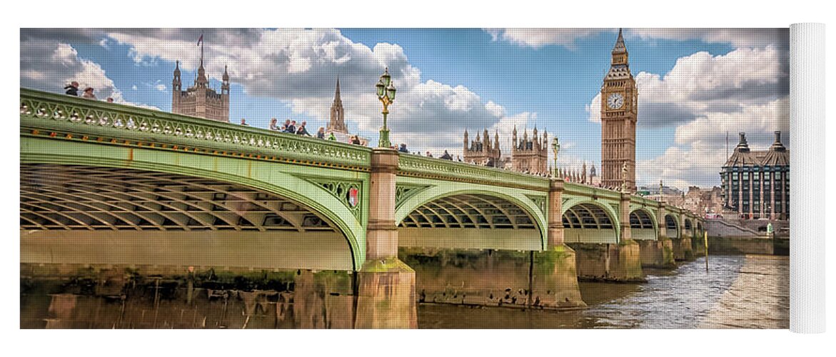 Ben Yoga Mat featuring the photograph Bridge over River Thames by Mariusz Talarek