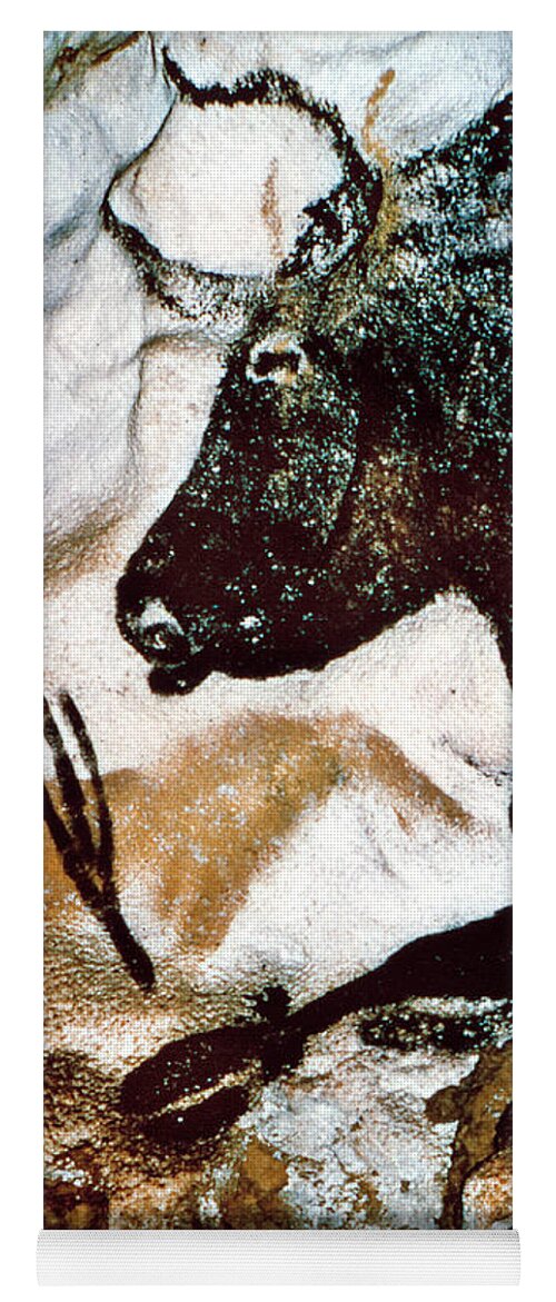 Bull Yoga Mat featuring the photograph Bull - Lascaux, France by Granger