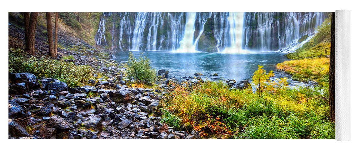 Burney Falls Yoga Mat featuring the photograph Burney Falls #1 by Kelly Wade