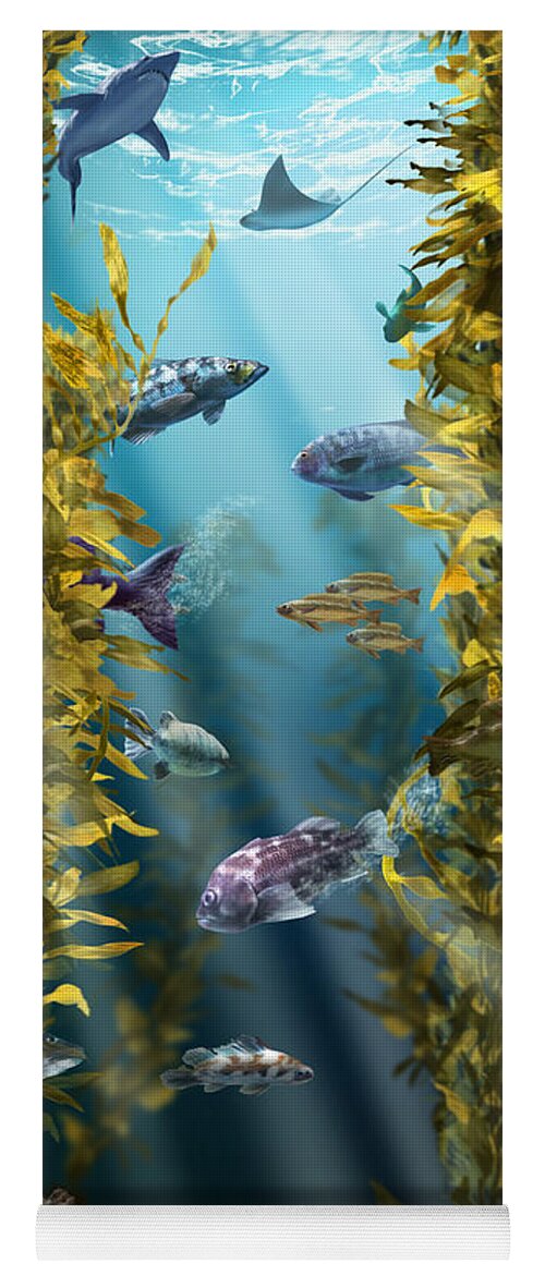 Kelp Forest Yoga Mat featuring the photograph California Kelp Forest #1 by Jim Dowdalls