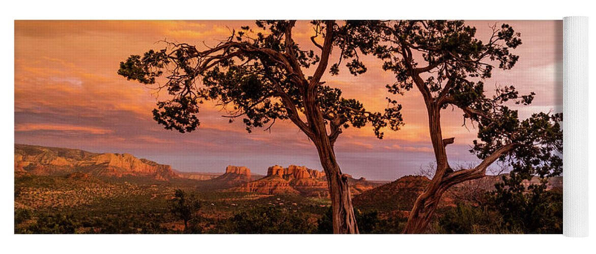 Cathedral Rock Yoga Mat featuring the photograph Cathedral Rock near Sedona arizona #1 by Garry McMichael