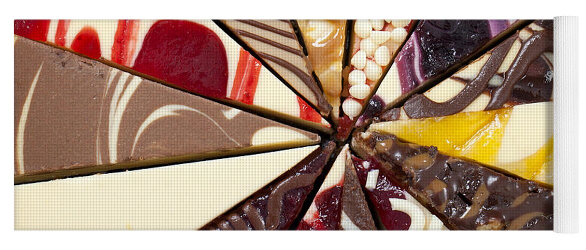 Slices Yoga Mat featuring the photograph Cheesecake #1 by Anthony Totah