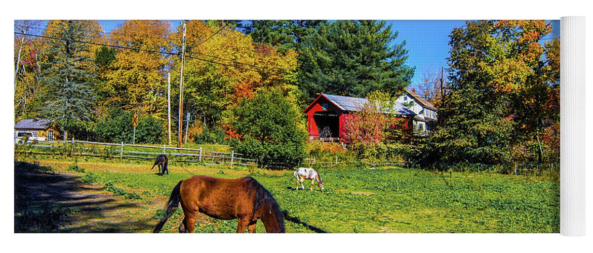 Fall Foliage Yoga Mat featuring the photograph Classic Vermont Scene #5 by Scenic Vermont Photography