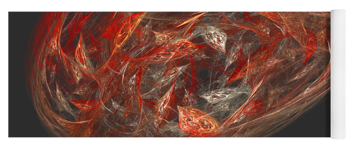 Abstract Brain Yoga Mat featuring the digital art Clouded Memories #2 by Rein Nomm