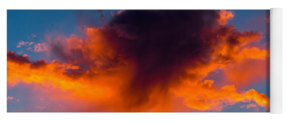 Clouds Yoga Mat featuring the photograph Clouds of Sunset #1 by Tommy Farnsworth