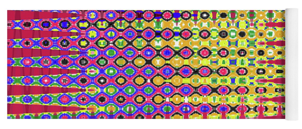 Color Squares Abstract Yoga Mat featuring the digital art Color Squares Abstract #1 by Tom Janca