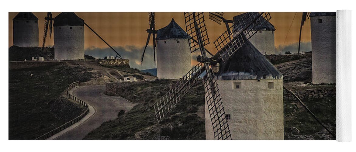 Windmills Yoga Mat featuring the photograph Consuegra Windmills 2 by Heiko Koehrer-Wagner