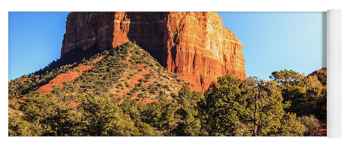 America Yoga Mat featuring the photograph Courthouse Butte #1 by Alexey Stiop