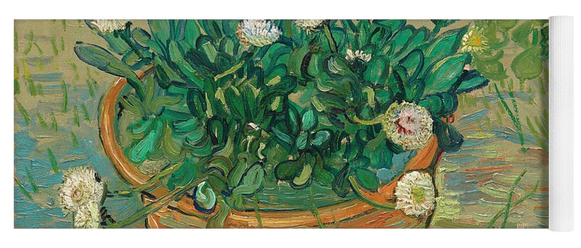 Daisies Yoga Mat featuring the painting Daisies, Arles #1 by Vincent van Gogh