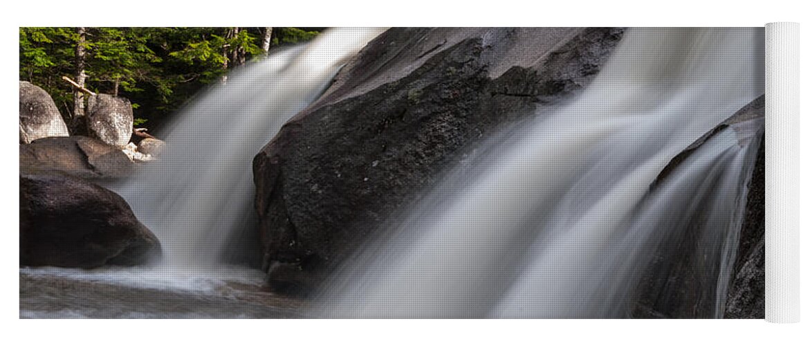 New England Yoga Mat featuring the photograph Diana's Baths Waterfalls in Bartlett, New Hampshire #1 by Brenda Jacobs