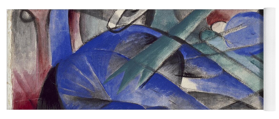 Franz Marc Yoga Mat featuring the drawing Dreaming Horse #3 by Franz Marc