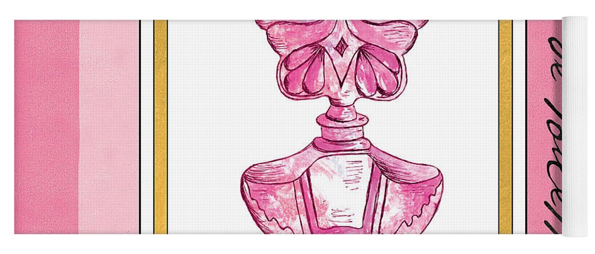 Perfume Yoga Mat featuring the painting Eau de Toilette #1 by Debbie DeWitt