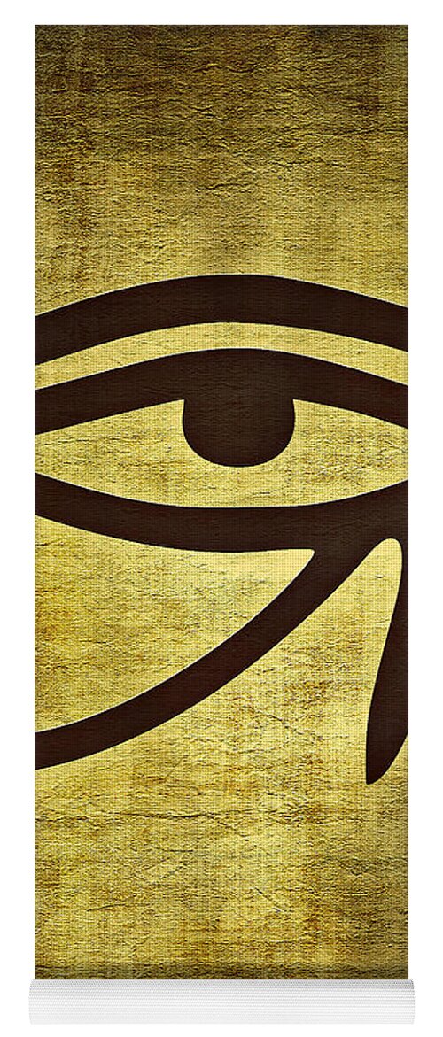 Eye Yoga Mat featuring the digital art Eye of Horus #1 by Binka Kirova