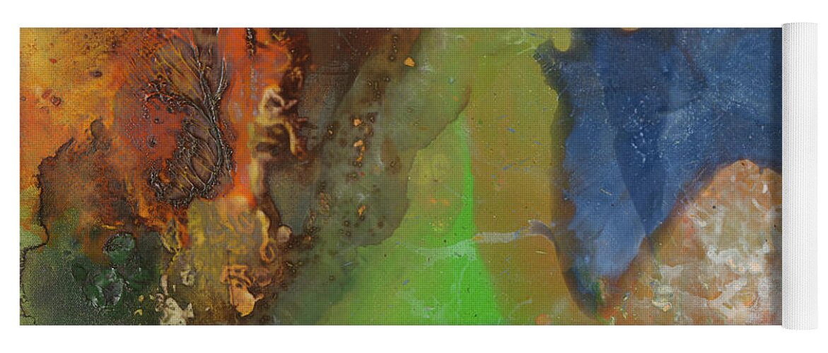 Abstract Art Yoga Mat featuring the painting Firefly #2 by Kasha Ritter